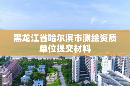 黑龍江省哈爾濱市測(cè)繪資質(zhì)單位提交材料