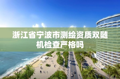 浙江省寧波市測繪資質雙隨機檢查嚴格嗎