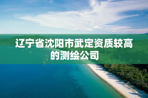 遼寧省沈陽市武定資質(zhì)較高的測繪公司