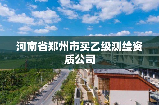 河南省鄭州市買乙級測繪資質公司