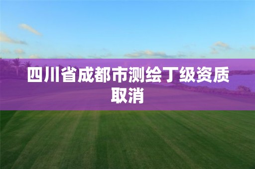 四川省成都市測(cè)繪丁級(jí)資質(zhì)取消