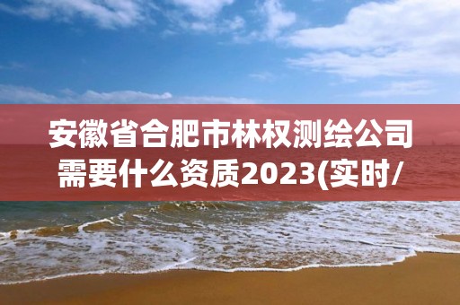 安徽省合肥市林權(quán)測繪公司需要什么資質(zhì)2023(實(shí)時(shí)/更新中)