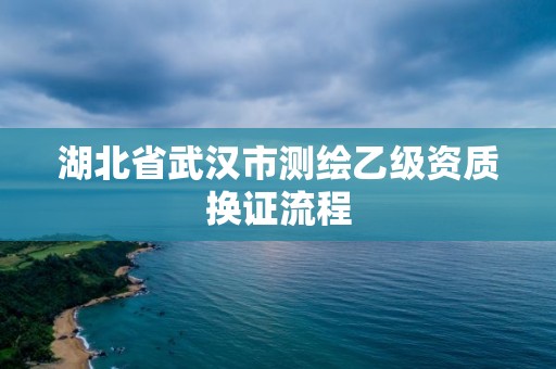 湖北省武漢市測(cè)繪乙級(jí)資質(zhì)換證流程