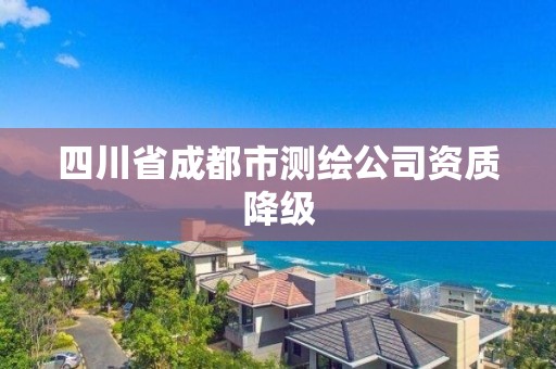 四川省成都市測繪公司資質降級