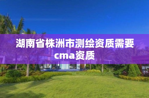 湖南省株洲市測繪資質需要cma資質