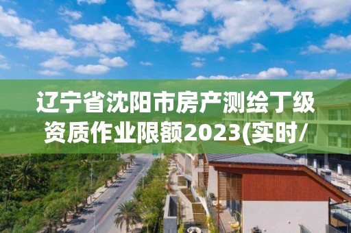 遼寧省沈陽市房產測繪丁級資質作業限額2023(實時/更新中)