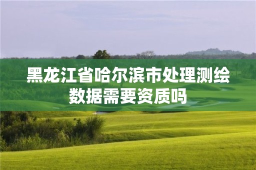 黑龍江省哈爾濱市處理測繪數據需要資質嗎