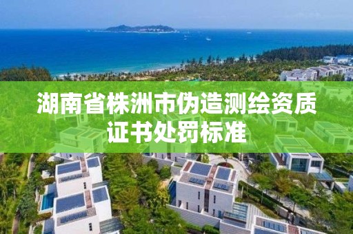 湖南省株洲市偽造測繪資質證書處罰標準