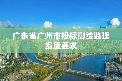 廣東省廣州市投標測繪監理資質要求