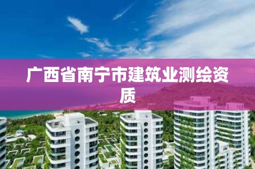 廣西省南寧市建筑業(yè)測繪資質(zhì)