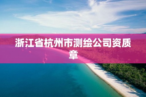 浙江省杭州市測繪公司資質(zhì)章