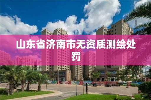 山東省濟南市無資質(zhì)測繪處罰