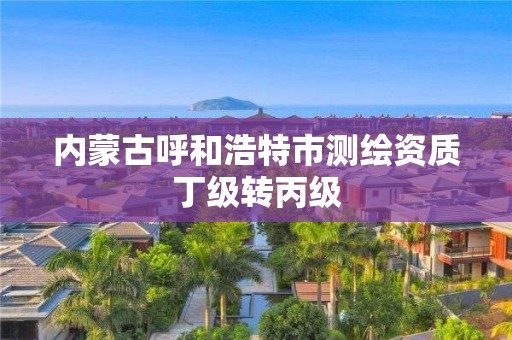 內蒙古呼和浩特市測繪資質丁級轉丙級