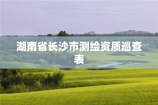 湖南省長沙市測繪資質巡查表