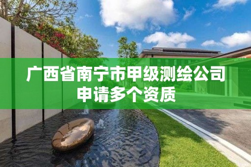 廣西省南寧市甲級測繪公司申請多個資質