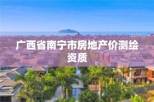 廣西省南寧市房地產價測繪資質