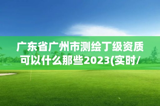 廣東省廣州市測繪丁級資質(zhì)可以什么那些2023(實時/更新中)