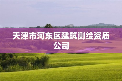 天津市河東區建筑測繪資質公司