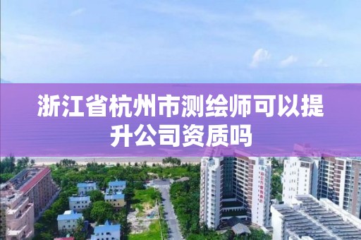 浙江省杭州市測繪師可以提升公司資質(zhì)嗎