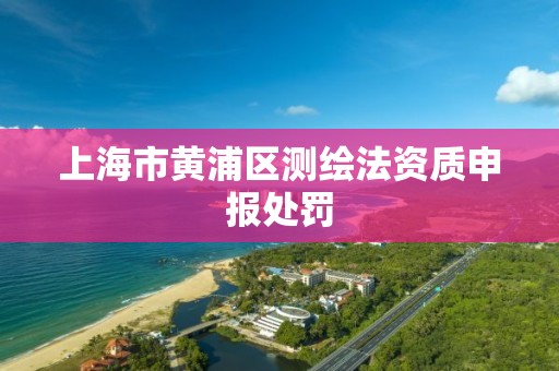 上海市黃浦區測繪法資質申報處罰