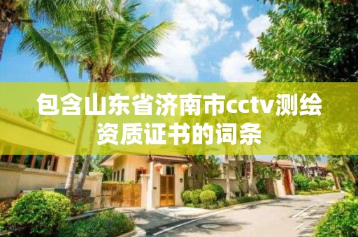 包含山東省濟南市cctv測繪資質證書的詞條