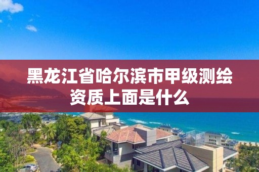 黑龍江省哈爾濱市甲級測繪資質上面是什么