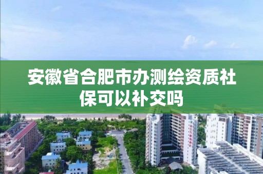 安徽省合肥市辦測繪資質社保可以補交嗎