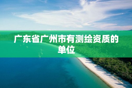 廣東省廣州市有測繪資質(zhì)的單位