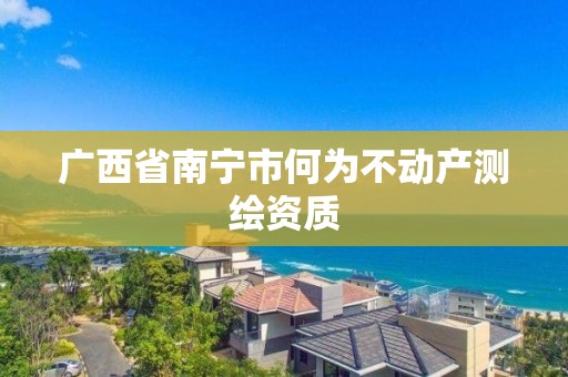 廣西省南寧市何為不動產(chǎn)測繪資質(zhì)