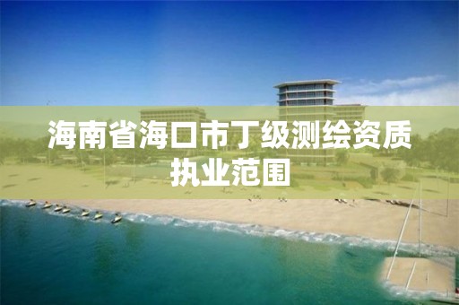 海南省海口市丁級測繪資質執業范圍