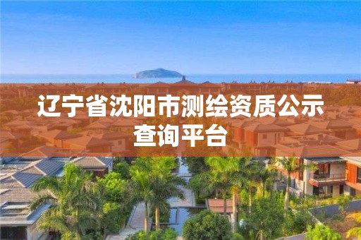 遼寧省沈陽市測(cè)繪資質(zhì)公示查詢平臺(tái)