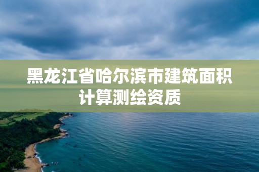 黑龍江省哈爾濱市建筑面積計算測繪資質(zhì)