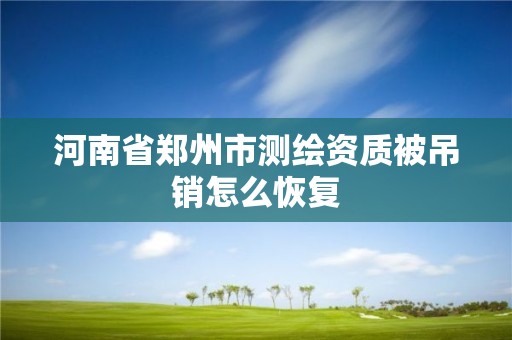 河南省鄭州市測繪資質(zhì)被吊銷怎么恢復