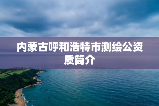 內(nèi)蒙古呼和浩特市測(cè)繪公資質(zhì)簡(jiǎn)介