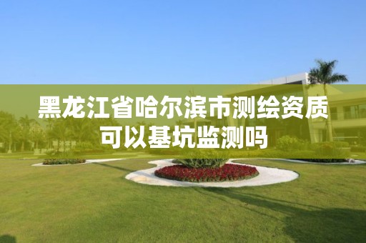 黑龍江省哈爾濱市測繪資質可以基坑監(jiān)測嗎