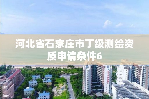 河北省石家莊市丁級測繪資質申請條件6