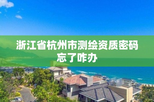 浙江省杭州市測繪資質(zhì)密碼忘了咋辦