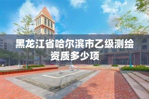 黑龍江省哈爾濱市乙級測繪資質多少項