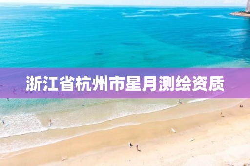 浙江省杭州市星月測繪資質