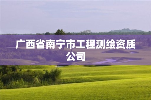 廣西省南寧市工程測繪資質(zhì)公司