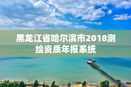 黑龍江省哈爾濱市2018測(cè)繪資質(zhì)年報(bào)系統(tǒng)