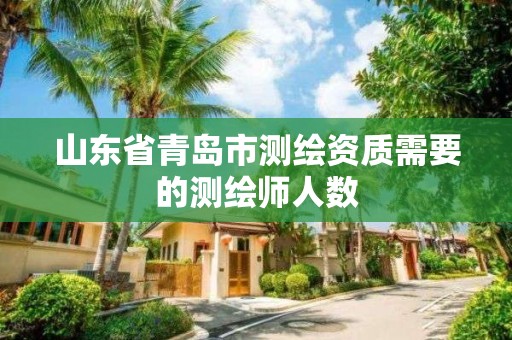 山東省青島市測繪資質需要的測繪師人數