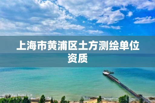 上海市黃浦區土方測繪單位資質