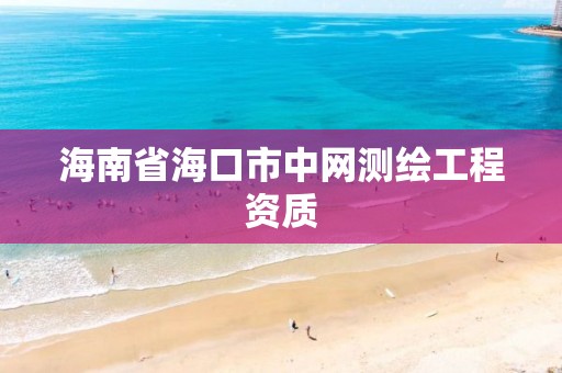 海南省海口市中網測繪工程資質