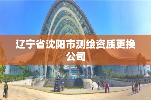 遼寧省沈陽市測繪資質(zhì)更換公司