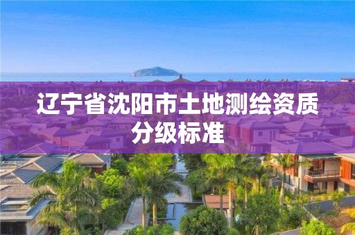 遼寧省沈陽市土地測繪資質分級標準