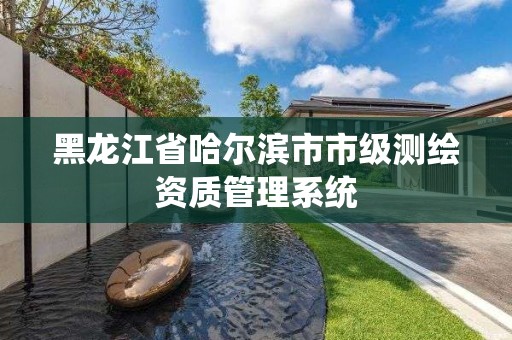 黑龍江省哈爾濱市市級測繪資質管理系統