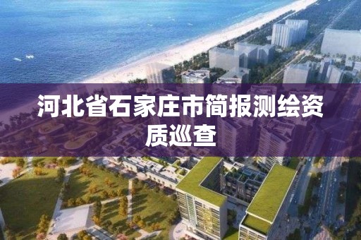 河北省石家莊市簡報測繪資質巡查