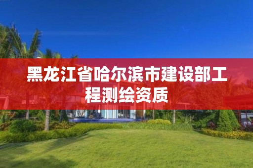 黑龍江省哈爾濱市建設部工程測繪資質