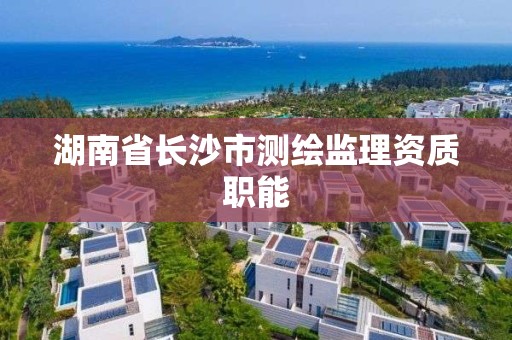 湖南省長沙市測繪監(jiān)理資質職能